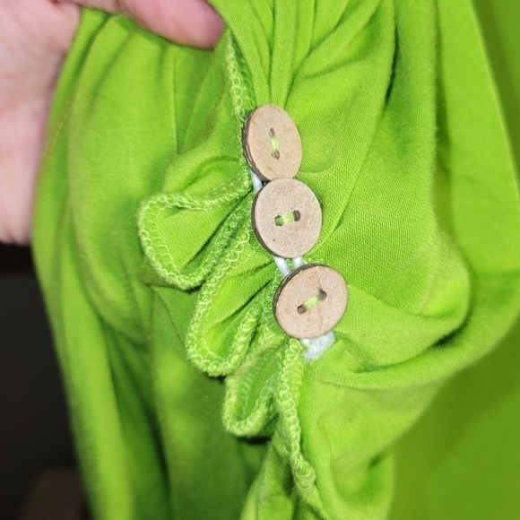 Ubu bamboo length adjustable tropical green sleeveless dress Medium - Picture 6 of 7